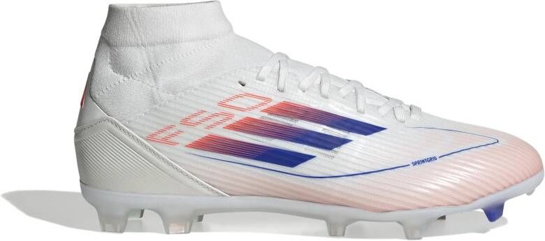 Adidas F50 League Mid Gras Voetbalschoenen (FG) Wit Blauw Rood