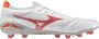 Mizuno Morelia Neo IV Beta Elite Gras Voetbalschoenen (FG) Wit Rood Zilver - Thumbnail 2