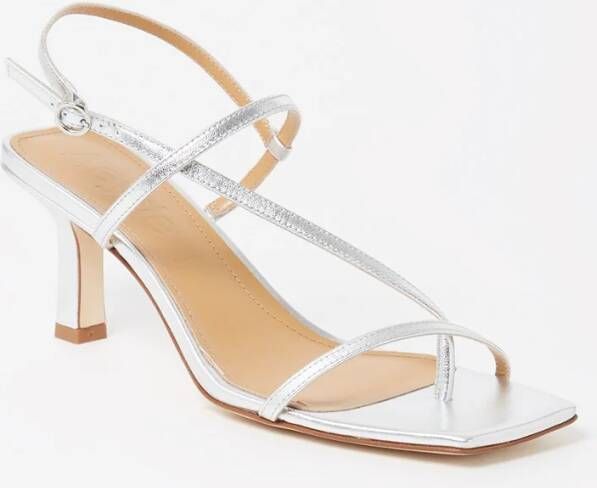 Aeyde Elise sandalette van leer met metallic finish