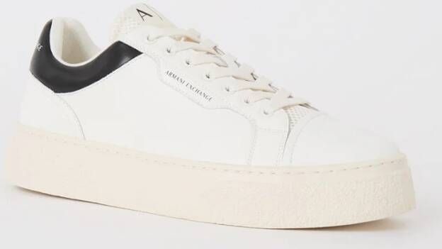 Armani Exchange Sneaker met leren details