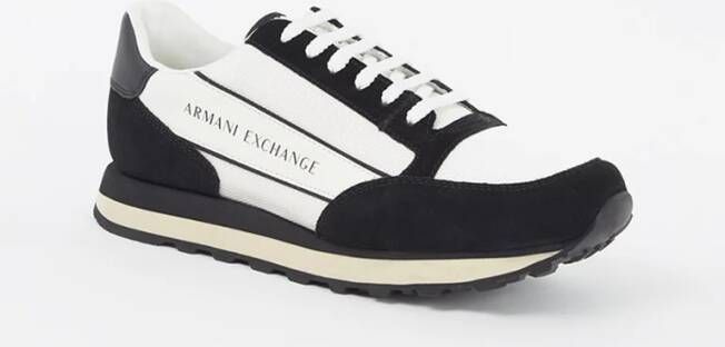 Armani Exchange Sneaker met suède details