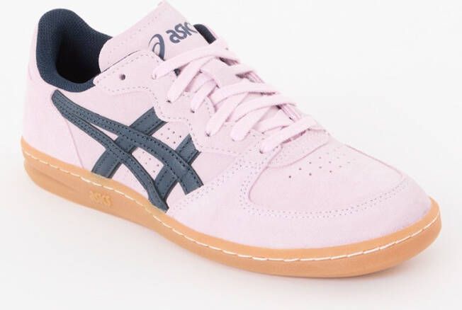 ASICS x HAY Skyhand OG sneaker van suède met leren details