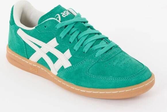 ASICS x HAY Skyhand OG sneaker van suède met leren details