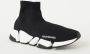 Balenciaga Zwart Witte Speed.2 Sok-Style Sneakers Black Dames - Thumbnail 2