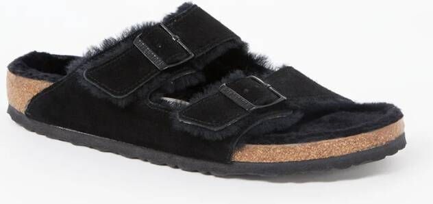 Birkenstock Arizona slipper met voering van lamswol