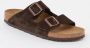 Birkenstock Bruin Suède Heren Slippers Stijlvol Brown Heren - Thumbnail 38