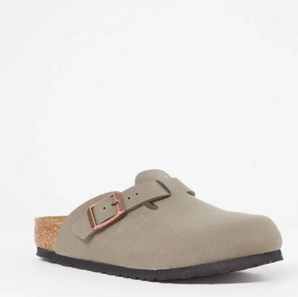 Birkenstock Boston muiltje met gespdetail