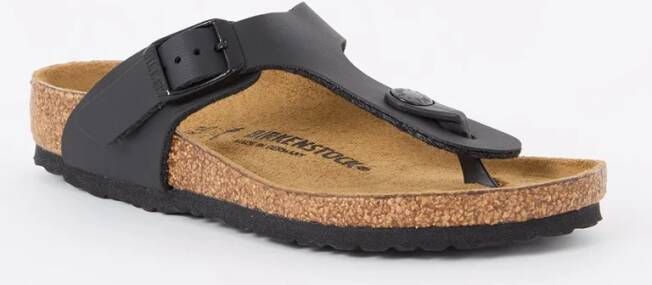 Birkenstock Gizeh slipper van leer met metallic finish