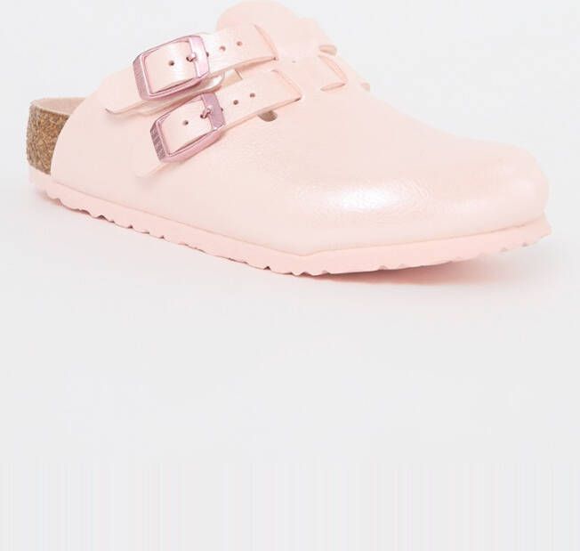 Birkenstock Kay Kids instapper met metallic finish