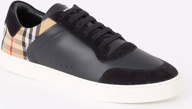 Burberry Stevie sneaker van kalfsleer met kalfssuède details