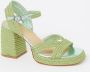 Castañer Valle sandalette met lurex en geitenleren detail - Thumbnail 1