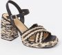 Castañer Geweven Raffia Kruisband Sandalen Multicolor Dames - Thumbnail 2