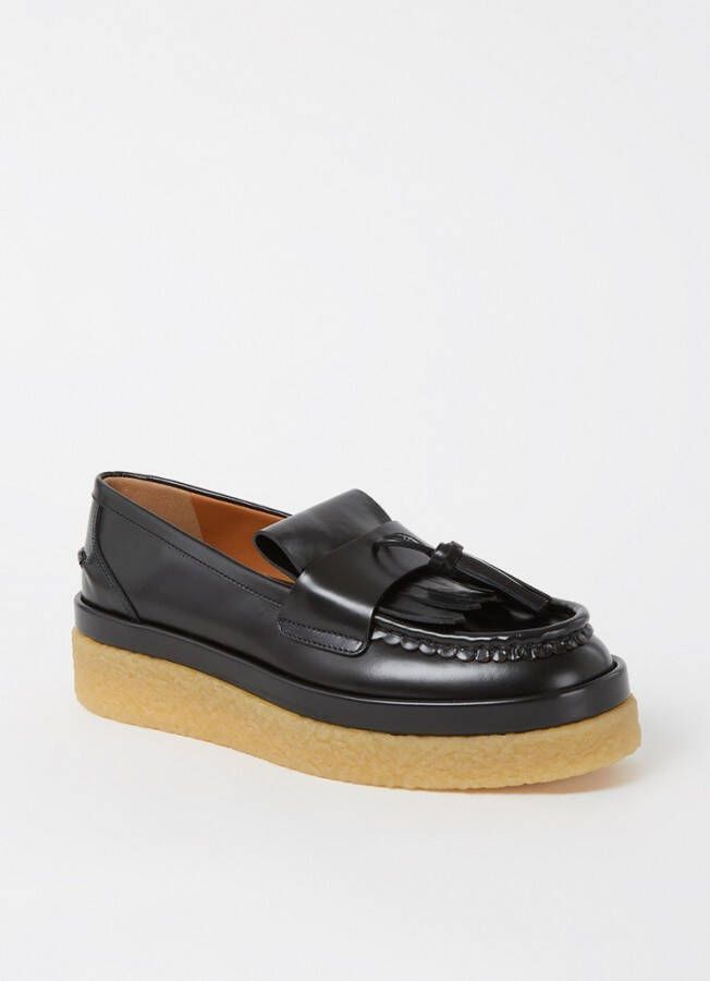 Chloé Loafers Jamie Moccasin Leather in zwart