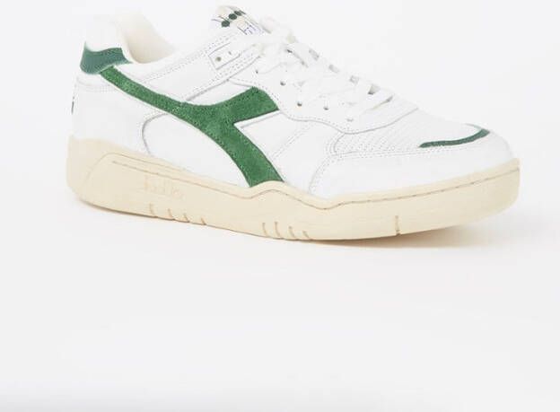 Diadora B-560 sneaker van leer met suède details