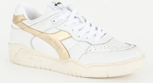 Diadora B-560 used sneaker van leer met metallic details