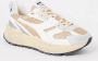 Diadora Mesh Runner Sneakers Leer Dames Goud - Thumbnail 2