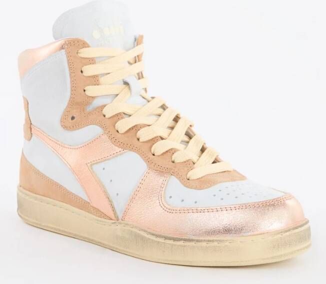 Diadora Mi Basket sneaker van leer met metallic finish