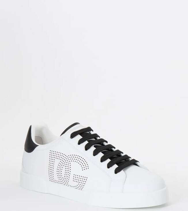 Dolce & Gabbana Portofino sneaker van kalfsleer met logo