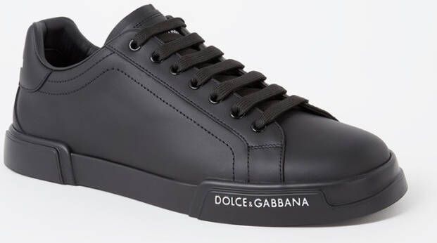 Dolce & Gabbana Portofino sneaker van kalfsleer met logo