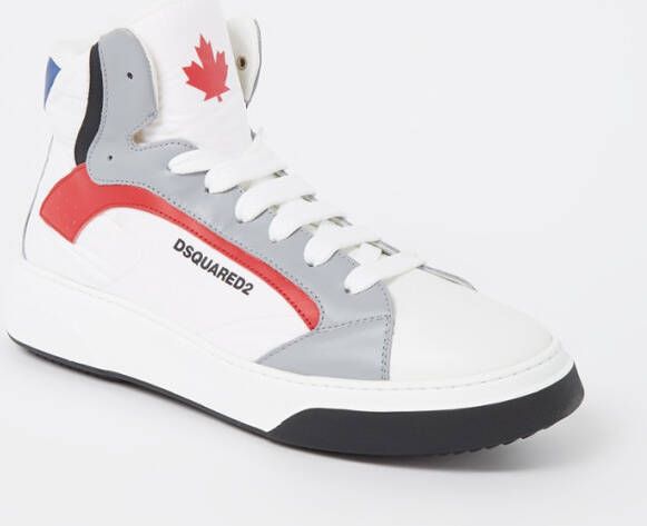 Dsquared2 Canadian sneaker met kalfsleren details