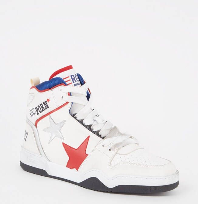 Dsquared2 Spiker sneaker van kalfsleer met logo