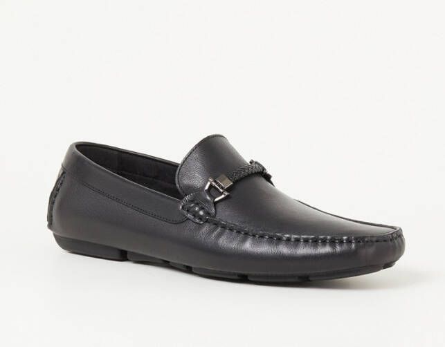 Dune London Beacons mocassin van leer