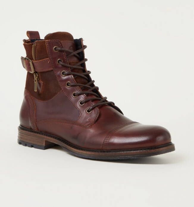 Dune London Call veterboot van leer met suède details