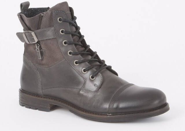 Dune London Call veterboot van leer met suède details