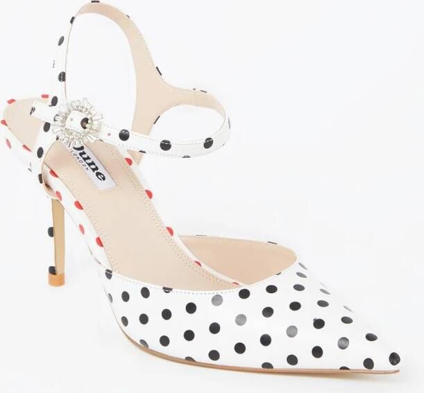 Dune London Catwalk sandalette met stippenprint