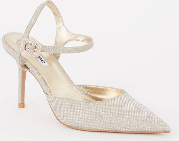 Dune London Chan Wide Fit slingback met glitter