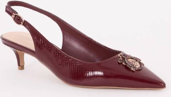 Dune London Context slingback van leer met strass