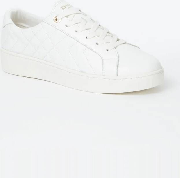 Dune London Egent sneaker van leer met quilt patroon