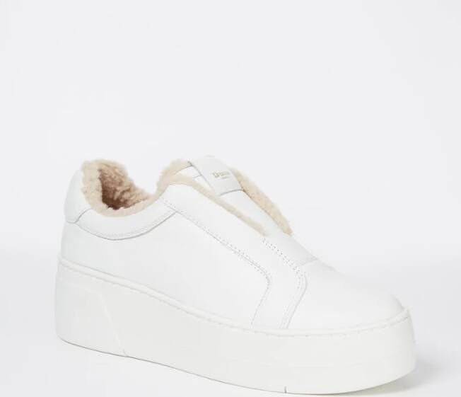 Dune London Esthie sneaker van leer met plateauzool