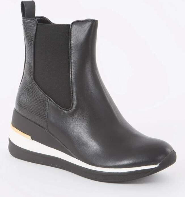 Dune London Everywhere chelsea boot van leer met logo