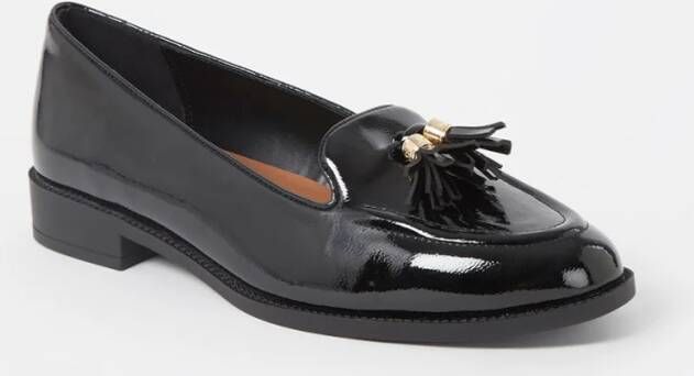 Dune London Wide Fit Global loafer met lakfinish