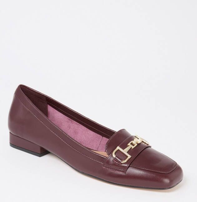 Dune London Graice loafer van leer met horsebit