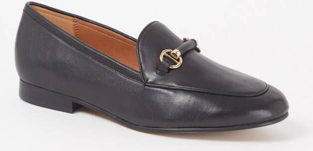 Dune London Wide Fit Grandeur loafer van leer