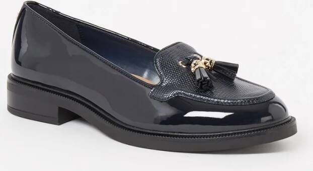 Dune London Grape loafer met lakfinish