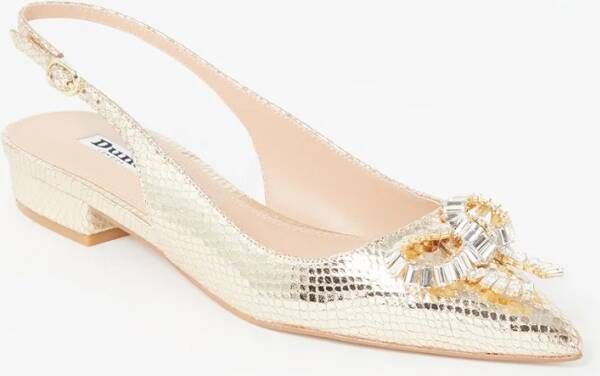 Dune London Happiest slingback met lakfinish en strass