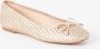 Dune London Heights ballerina van leer met metallic finish - Thumbnail 1