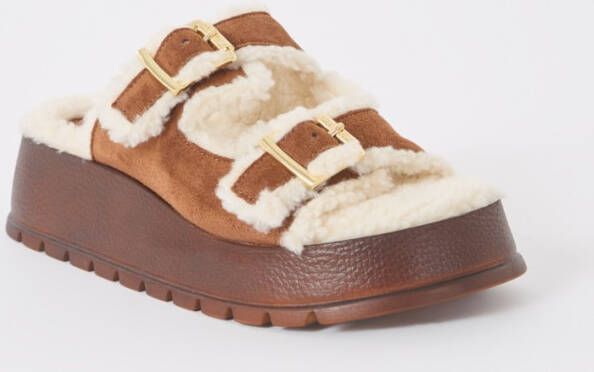 Dune London Lazio slipper met plateauzool