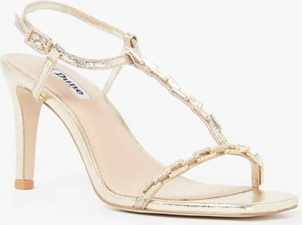 Dune London Millionaire sandalette met metallic finish