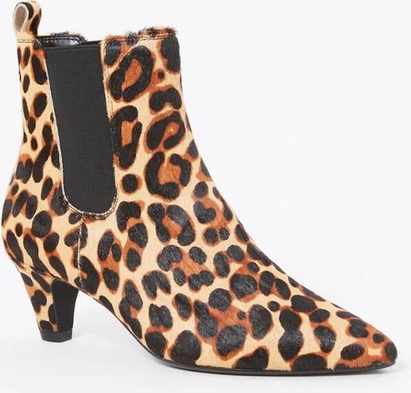 Dune London Obvious chelsea boot met panterprint