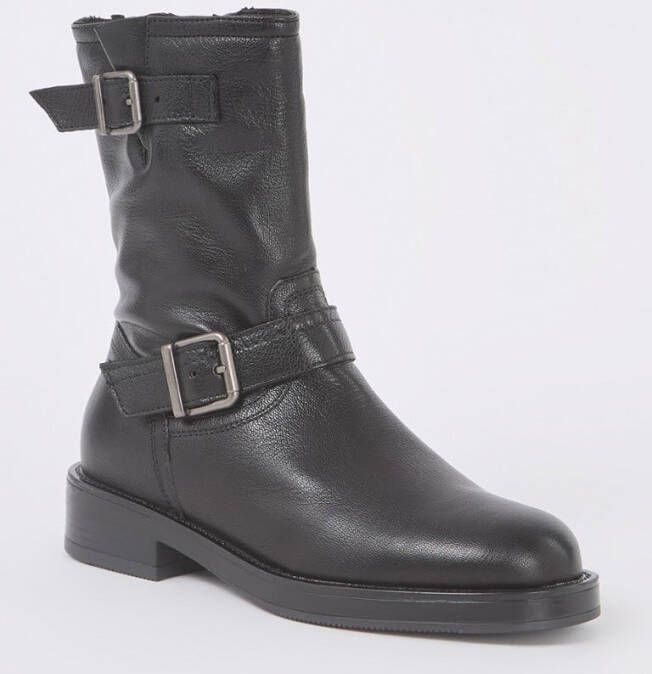 Dune London Pixen biker boot van leer