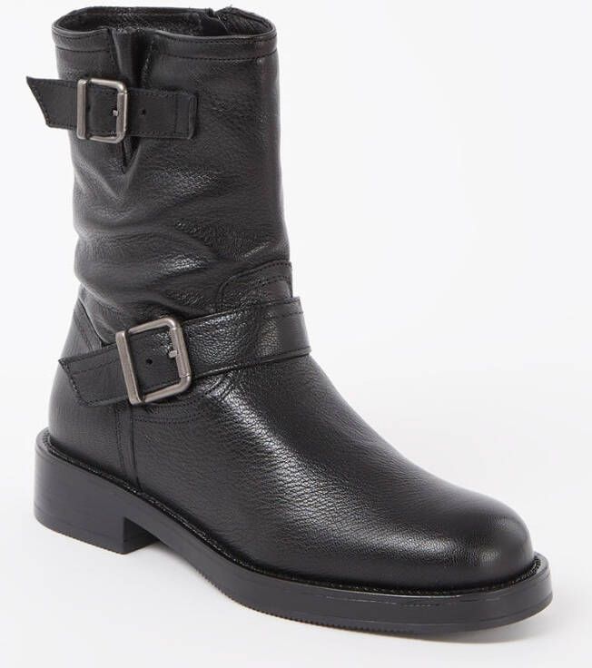 Dune London Pixen biker boot van leer