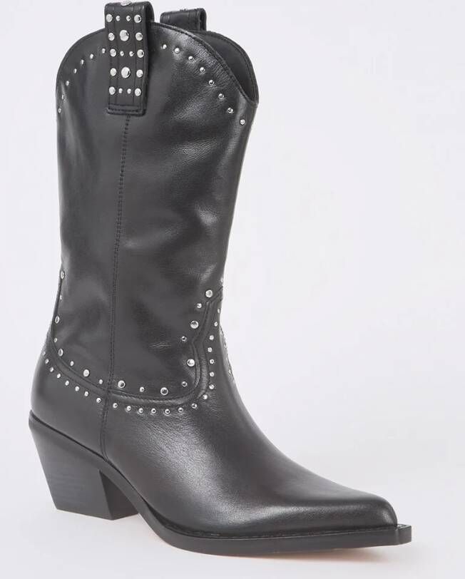 Dune London Podeo cowboylaars van suède met studs