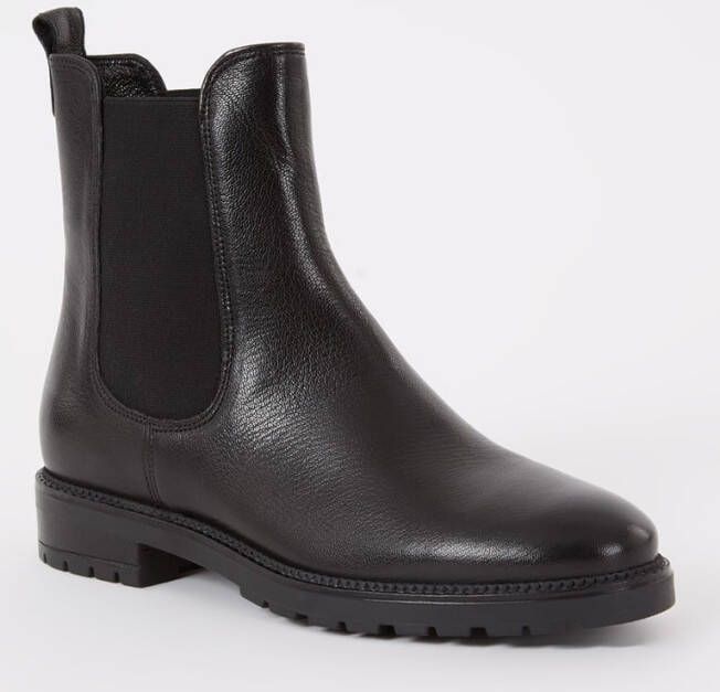 Dune London Poema chelsea boot van leer