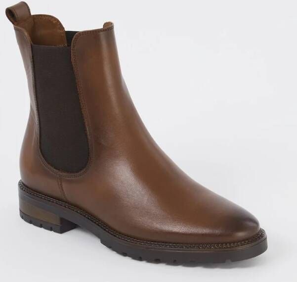 Dune London Poema chelsea boot van leer