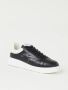 Emporio Armani Leren Vetersluiting Sneakers Effen Patroon Black Heren - Thumbnail 2