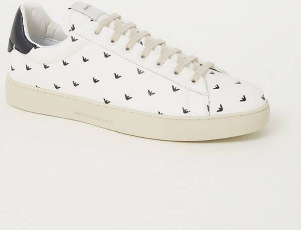 Emporio Armani Sneaker van leer met logoprint